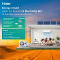 Haier 1.6 Ton Solar Hybrid Inverter AC with Free Installation [HSU-19SolarCool:(INV)(Wifi)(FA)]. 