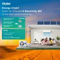Haier 1.6 Ton Solar Hybrid Inverter AC with Free Installation [HSU-19SolarCool:(INV)(Wifi)(FA)]. 