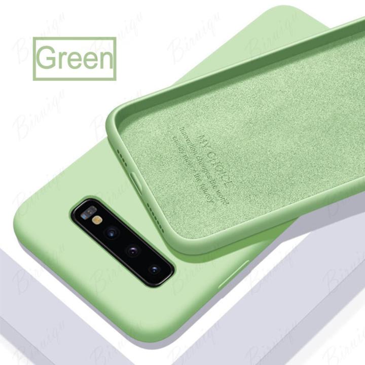 Tokifu Samsung Galaxy S10 Plus Casing The New Liquid Silicone Phone Case All-inclusive Shockproof Back Cover
