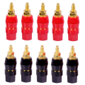 20Pcs/Lot Gold Plated Banana Binding Post Large Current Amplifier 4mm Banana Plug Jack Socket Speaker Terminal 10 Pairs.