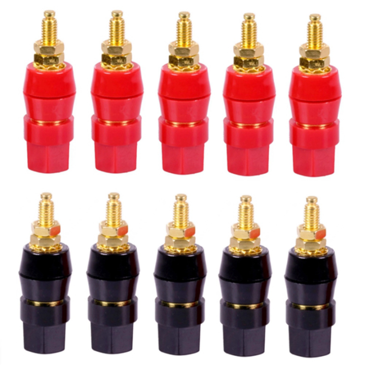 20Pcs/Lot Gold Plated Banana Binding Post Large Current Amplifier 4mm Banana Plug Jack Socket Speaker Terminal 10 Pairs