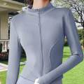 Running Jacket Fitness Exercises Clothing Workout Jacket Blue.