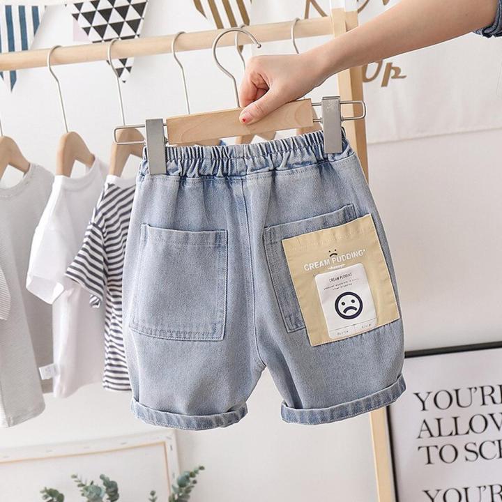 IENENS Baby Boys Shorts Girl Casual Jeans Kids Clothes Summer Short Pants 2-8 Years Clothing Boy's Loose Denim Shorts