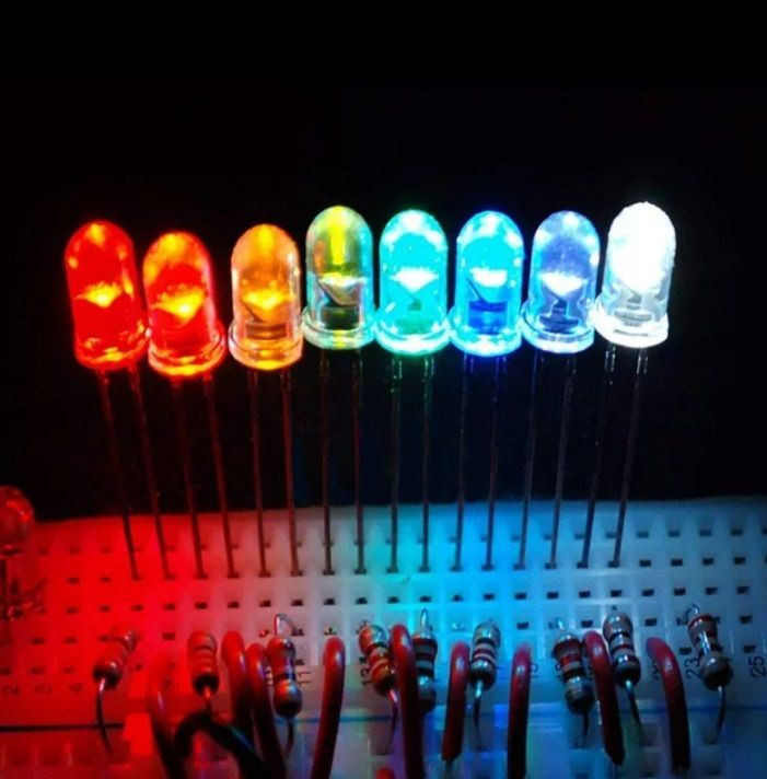 ( 100 pcs  )5mm LEDs Light Multicolors  3V DIY Science Project Electronics Components Lighting Kit