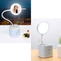 YAGE T109 Rechargeable Table Lamp 3 Blue Light Mode Dimmer Touch On Off with Phone and Pen Holder Desk Reading Led Lamps Night Charging USB Cable Included. 