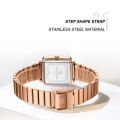NAVIFORCE NF5048 Stylish Square Women’s Watch with Japanese Quartz Movement and Stainless Steel Strap.