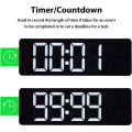 Electronic Clock Home Decoration Wall Clock LED Digital Temperature Date Display Alarm Clock Large. 