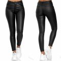 Women PU Leather Pants Black Stretch Bodycon Trousers Women High Waist Long Casual Pencil Pants Plus Size S-3XL. 