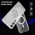 Samsung Galaxy A56/A36 / A15 / A14/ A16/ A17 / A52 / A35 Anti Yellow Phone Case Magsafe Clear Case Animation Magnetic Suffering Mobile Transparent Phone Back Cover.