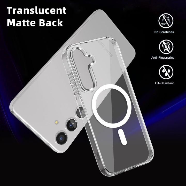 Samsung Galaxy A56/A36 / A15 / A14/ A16/ A17 / A52 / A35 Anti Yellow Phone Case Magsafe Clear Case Animation Magnetic Suffering Mobile Transparent Phone Back Cover