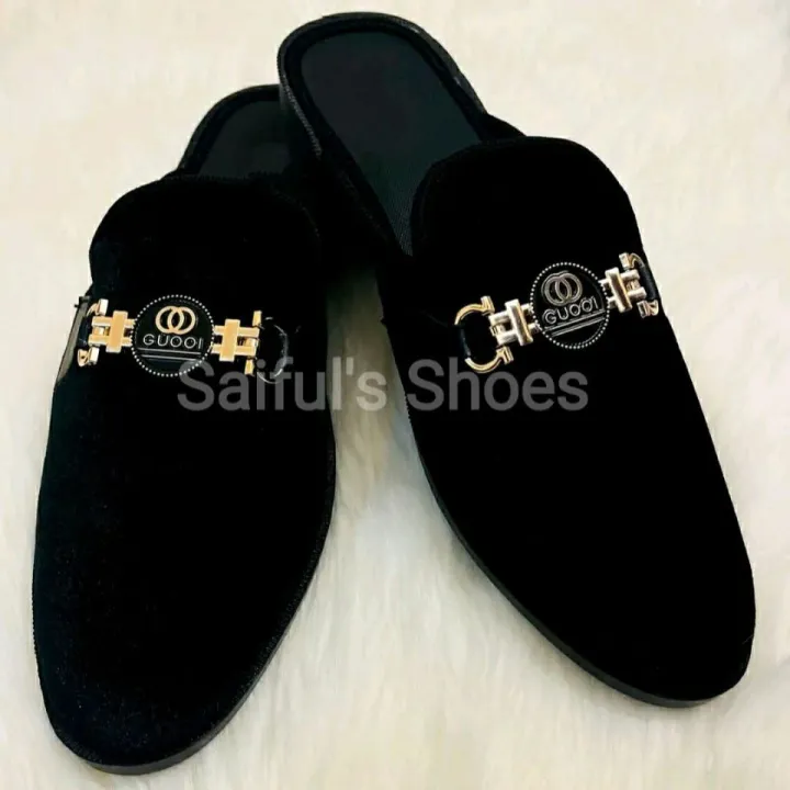 Stylish%20Velvet%20Half%20Shoes%20For%20men%20-%20Image%204