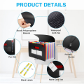 24 Pockets Expanding File Folder Letter A4 Paper Document with Blank Labels Desktop Storage Organizer.