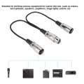 XLR Audio Splitter 30cm Female Jack to Dual Male Head Adapter Mic Extension Cable for Canon. 