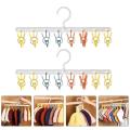 Drying Hanger Rack Clip Clothes Hangers Laundry Socks Hat Hanging Foldable Closet Forclips Baby Windproof Sock Drip Hook.