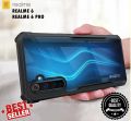 For Realme 6 protective Black Border Crystal clear Xandd mobile Back case Cover.