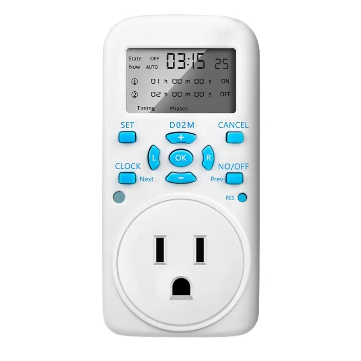 Timer Outlet Timer Switch Timing Socket Converter Power Timing Automatic Control Outlets with US Plug