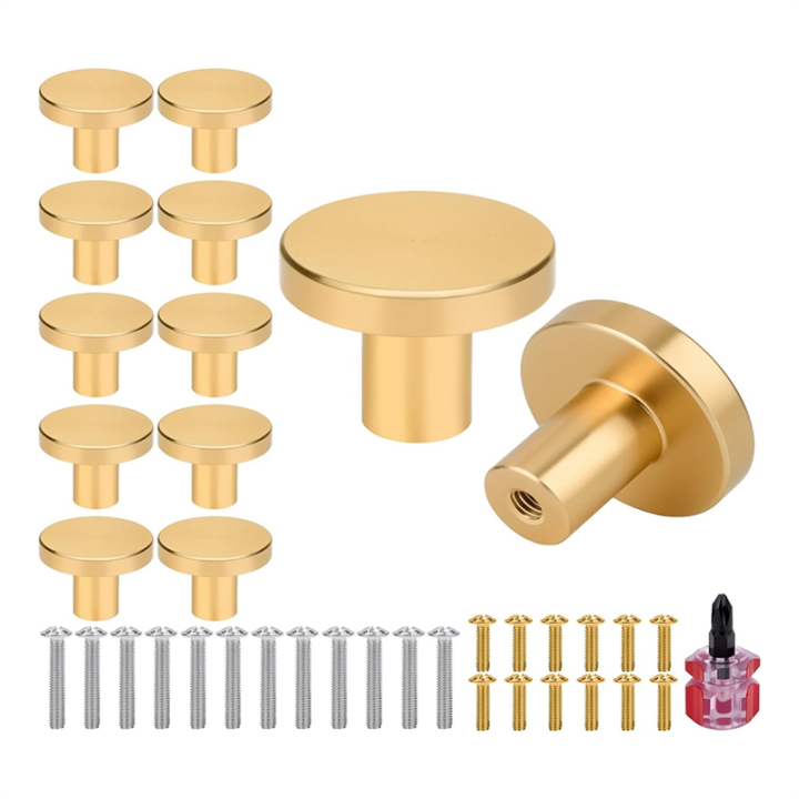 12-Pack Gold Cabinet Knobs Kit - Brushed Gold Hardware, Dresser Drawer Knobs  Kit Cabinet Hardware with Screwdriver | Daraz.com.bd