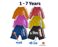 6 pcs boys multicolor premium cotton kappa short pant.