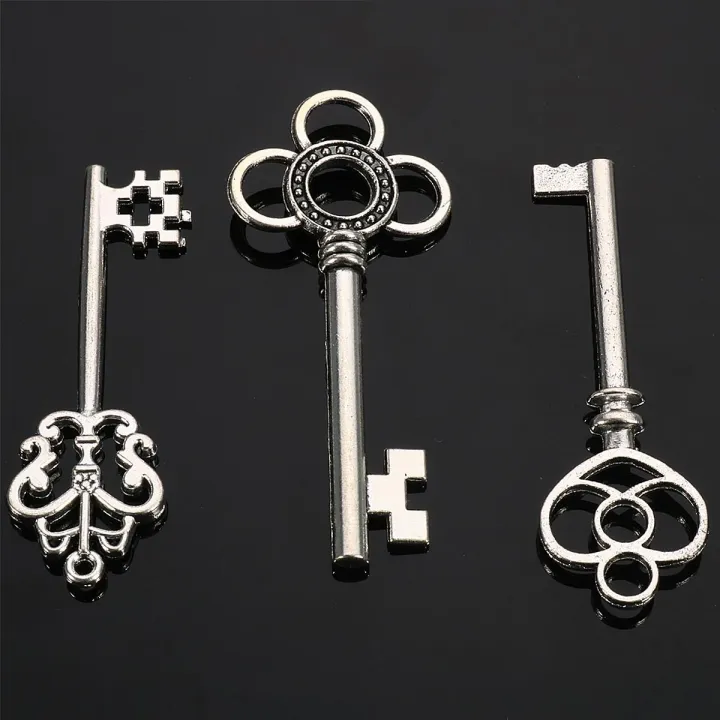 30pcs%20Antique%20Vtg%20old%20look%20Ornate%20Skeleton%20Keys%20Lot%20Pendant%20Fancy%20Heart%20-%20Image%205