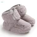 Newborn Baby Boys Girls Booties Winter House Slipper Crib Shoes for Baby Boys Girls Gray 13cm. 