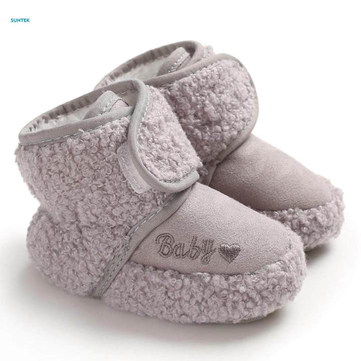 Newborn%20Baby%20Boys%20Girls%20Booties%20Winter%20House%20Slipper%20Crib%20Shoes%20for%20Baby%20Boys%20Girls%20Gray%2013cm%20-%20Image%203