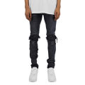 High Street Ripped Knee Distressed Men's Jeans Fashion Men Biker Stretch Skinny Jeans. 