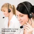 Call Center Wired Headset With Noise Canceling Mic One-Ear Telephone Clear Call Single Sided Headphones For PC Computer Laptop.