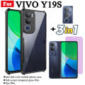 3 in 1 Vivo Y19s Shockproof Phone Case for Vivo Y19 S Y 19S Anti-blue Ray Tempered Glass and Lens Film. 