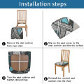 Stretch Square Chair Seat Cushion Cover With Elastic Bottom Chair Slipcover for Kitchen Hotel Banquet Dining Room Home Decor.