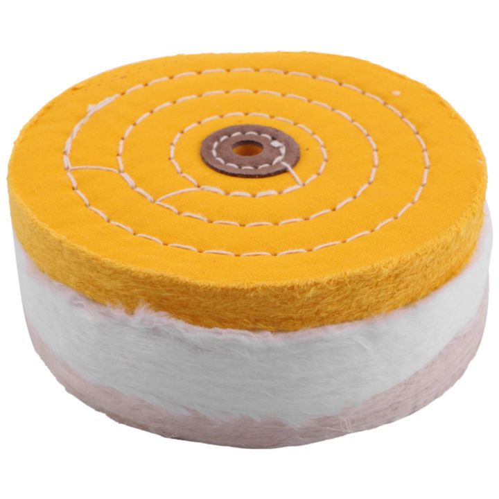 10Pcs%206%20Inch%20Buffing%20Polishing%20Wheels%20for%20Bench%20Grinder%20with%20Polishing%20Compounds%20Kit,%20White%20and%20Yellow%20-%20Image%204
