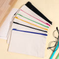 Canvas DIY Doodle Pencil Stationery Bag Girls Makeup Bag Zipper Pouch For Pens Blank DIY Craft Cosmetic Pouch 1Pcs.