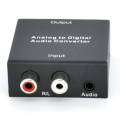 Analog to Digital Audio Converter Black R/L 3.5mm AUX to Digital Coaxial for. 