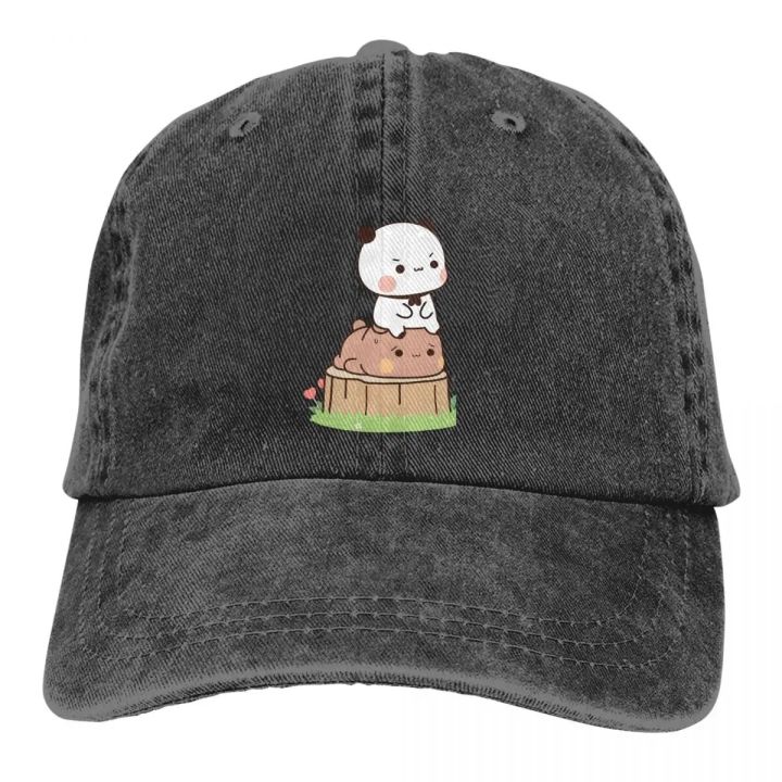 PANDA BEAR HUGS LOVE Baseball Caps Peaked Cap Milk and Mocha Bubu Dudu Sun Shade Hats for Men