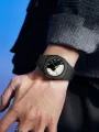 Time Lover's Arabic Watch Waterproof Men's Quartz Watch Black PC Plastic watch for men - Aura Arabic Watch - Black.