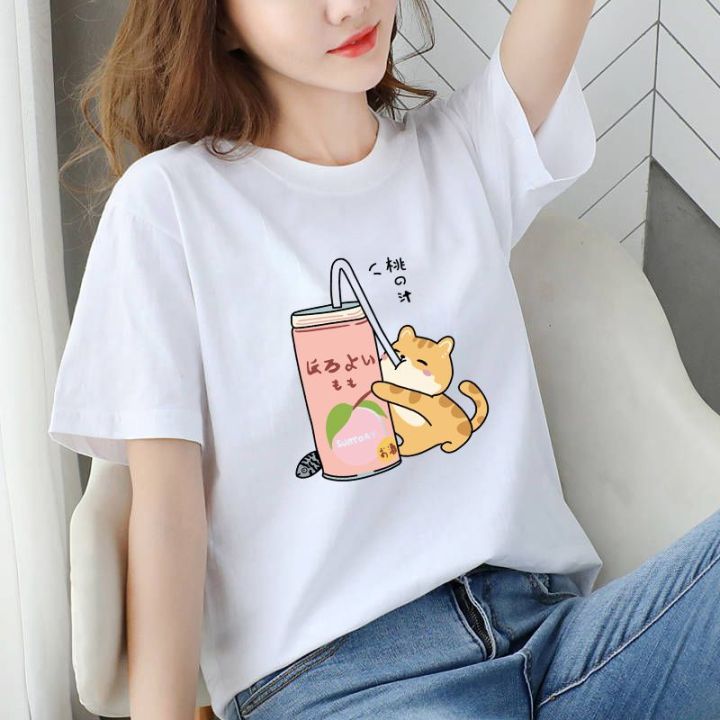 Early%20Spring%20White%20Short%20SleeveTT-shirt%20Women's2023Summer%20New%20Korean%20Style%20Loose%20StudentinsTrendy%20Mickey%20Cartoon%20Top%20Clothes%20-%20Image%202