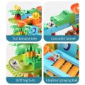 Newest Big Size Turntable Marble Race Run Building Blocks Creative Piano DIY Blocks Plastic Funnel Slide DIY Assembly Bricks. 
