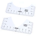 8 Pcs T-shirt Ruler Guide V Neck Alignment Tool To Center Designs Measurement.