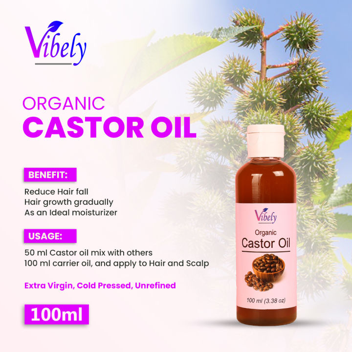 Vibely Organic Castor Oil 100 ml