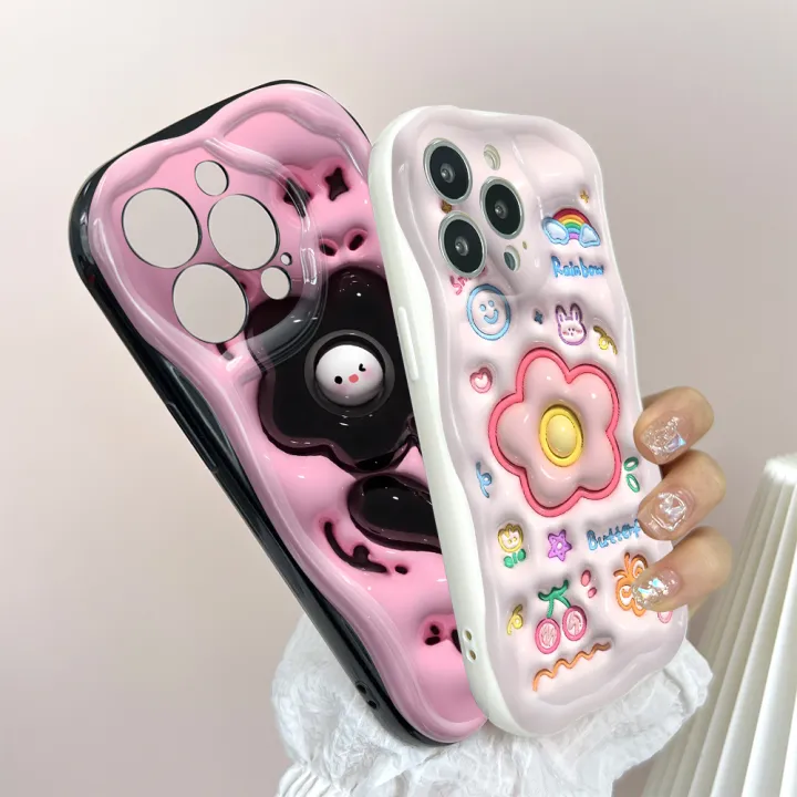 Jizetin%20for%20OPPO%20A60%20Back%20Cover%20Back%20Cover%20Creative%20Cute%20Flowers%20Cream%20Wavy%20Edge%20Soft%20Silicone%20Phone%20Case%20-%20Image%209