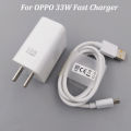 OPPO 33W Super Charging Wall Charger with USB Type-C Cable For OPPO F21 Pro A74 A94 A96 Reno7 Z SE A57. 