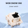 WOB Snow Ink Keyboard Switch Hot-swappable Linear Axis Pre-lubricated Mechanical Keyboard Shaft Mahjong Sound Customized Diy.