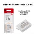Canon DSLR Camera Battery LP-E8 For Canon EOS 600D 650D 700D 550D Kiss X7 with high-capacity rechargeable lithium-ion Battery. 