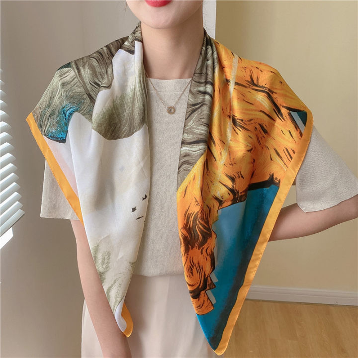90cm%20Large%20Kerchief%20Silk-like%20Printed%20Satin%20Scarf%20Fashionable%20All-Match%20Scarf%20Scarf%20-%20Image%206