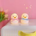 Soft Light Cute Led Night Light Creative Silicone Bedside Lamp Duck Chicken Cartoon Animal Lamps Children.