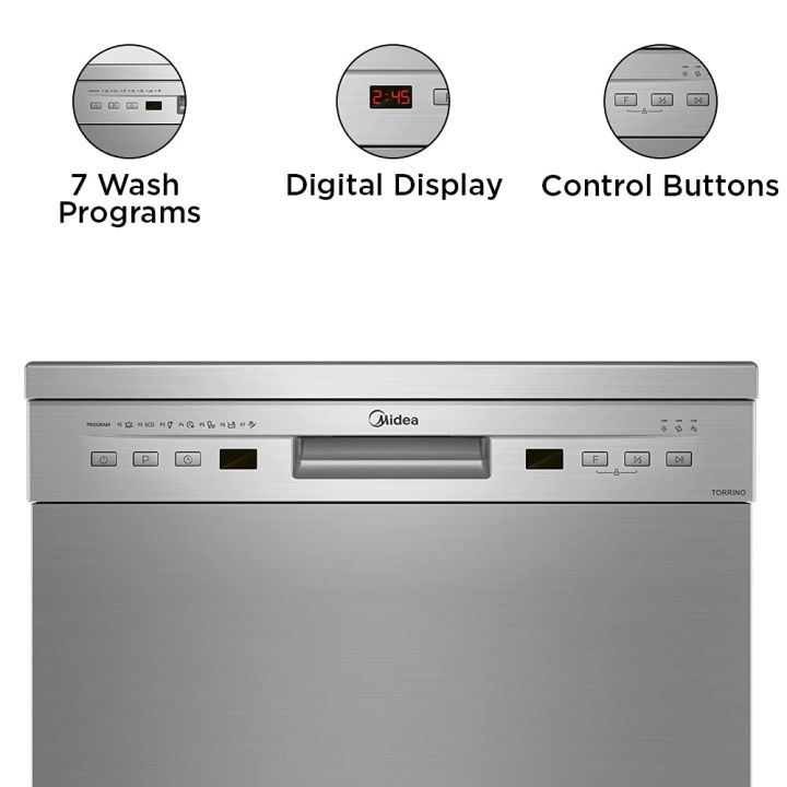 MIDEA%2013%20Place%20Setting%20Freestanding%20Dishwasher%20(WQP12-5201F,%20Silver,7%20wash%20program,%20Child%20Lock,%20Extra%20Dry%20&%20Intensive%2070%20degree%20wash,%20A++%20Energy%20Efficient%20-%20Image%203