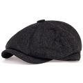 Men Newsboy Hats Peaky Autumn Vintage Herringbone Octagon Cap Women Casual Stripe Berets Gatsby Flat Hat. 