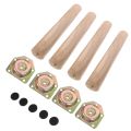4 Sets Wooden Furniture Legs Couch Chair Replacement Legs Sofa Legs Bun Feet Cabinet Legs Coffee Table Wood Legs for Sofa Couch. 