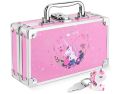 Unicorn Pencil Box for Girls Kids, Lock Box for School with Portable Handle and Uncorn Keychain, Pink Pencil Box, Cute Unicorn S. 