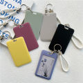 1PC Bus ID Card Protective Cover Case Keyring Card INS Solid Campus Access Door Credit Card Holder Conbo.