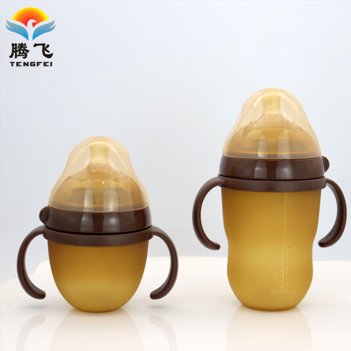 Baby silicone baby bottle nano silver antibacterial super soft